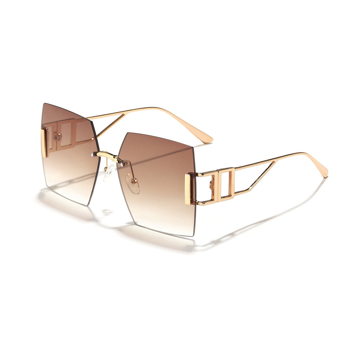 Damen quadratische Sonnenbrille mit luxuriösem Metallrahmen Karnz