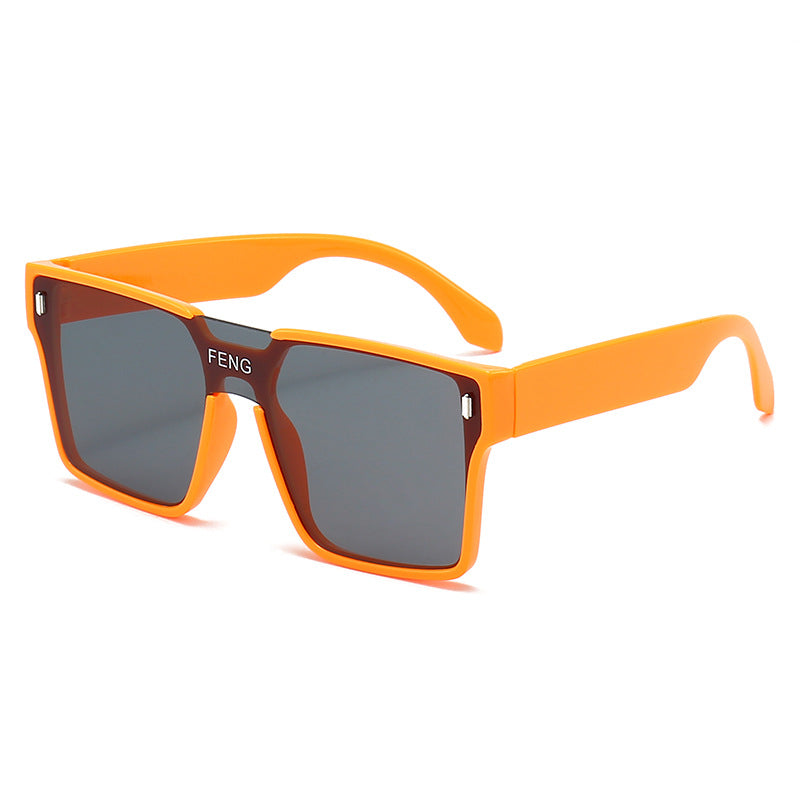 Oversized Rechteckige Sonnenbrille
