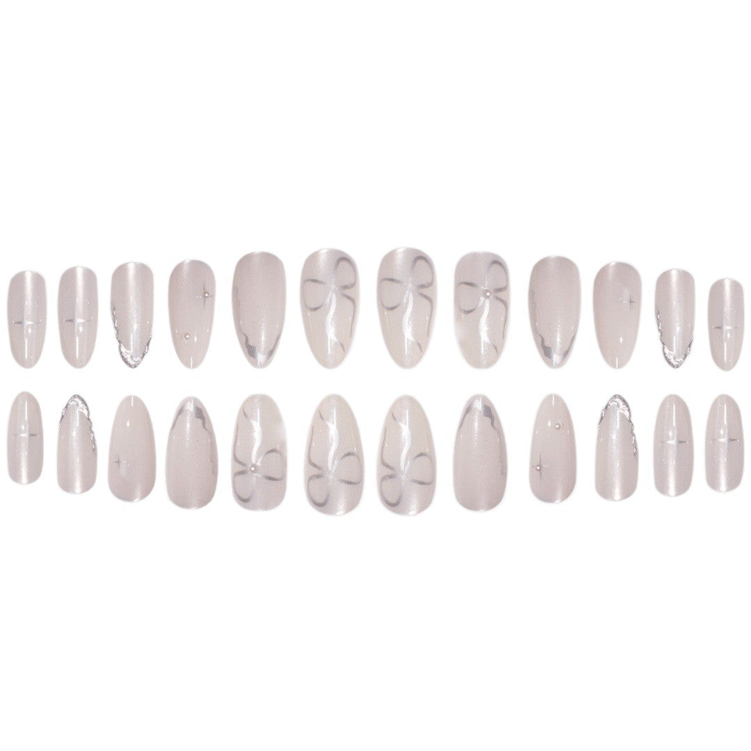 Elegante Stiletto Press-On Nagelkunst mit glänzendem Finish Karnz