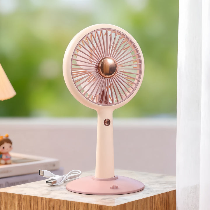 Damen Tragbarer Tischventilator mit USB-Ladefunktion und elegantem Design Karnz