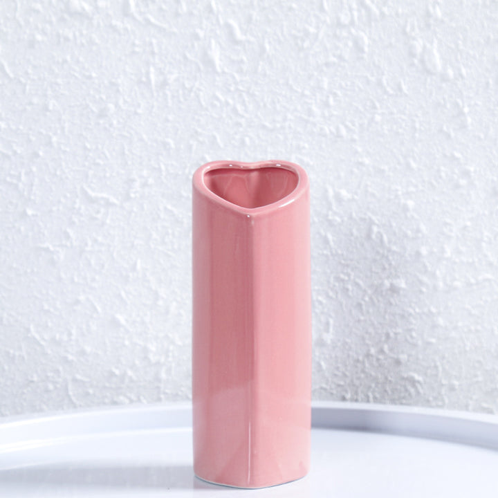 Herzförmige elegante Keramikvase Karnz