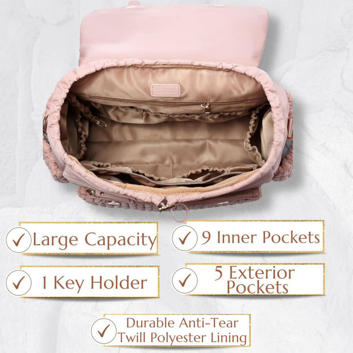 Gepolsterter Rucksack mit Geflochtenem Design Karnz