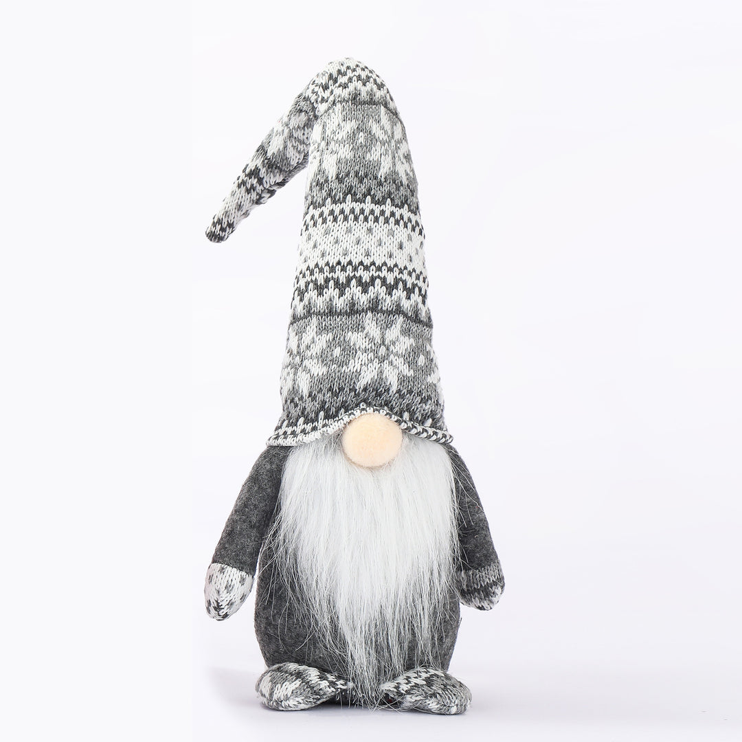 Dekorative Weihnachtsgnom mit gestricktem Hut Karnz