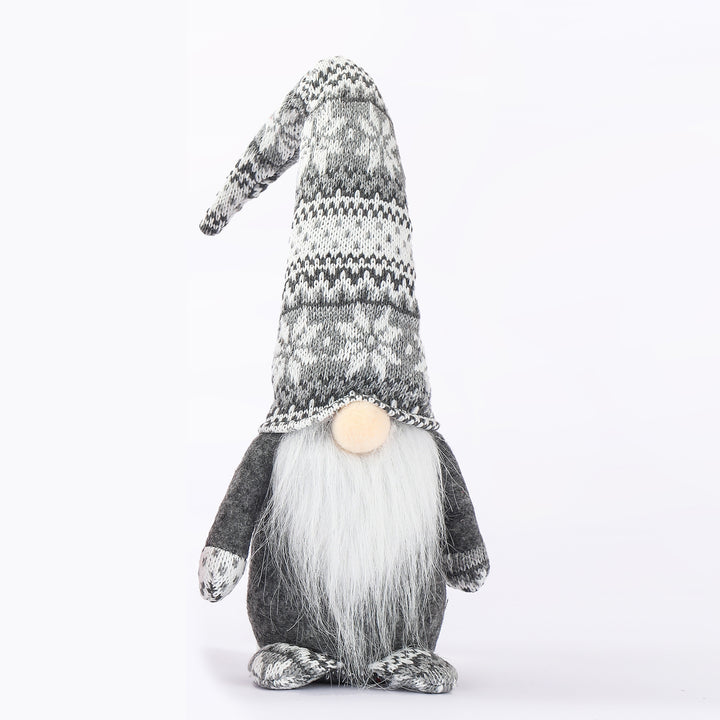 Dekorative Weihnachtsgnom mit gestricktem Hut Karnz
