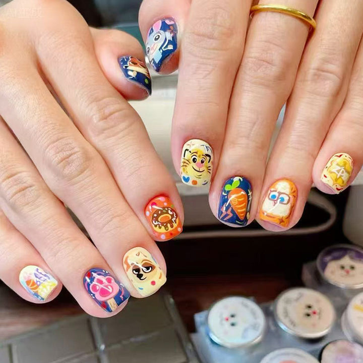 Verspieltes Charakter-Nail Art Set Karnz