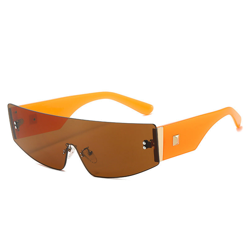 Damen trendige Sonnenbrille mit futuristischem Design Karnz