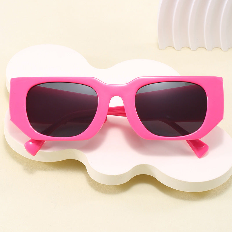 Damen geometrische Oversized-Sonnenbrille mit breitem Design Karnz