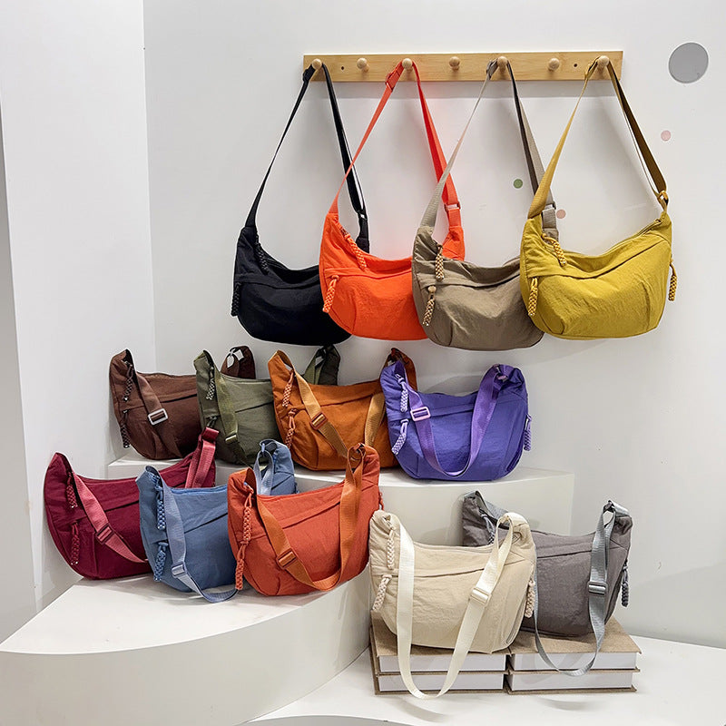WoMulti-Pocket Leichte Hobo Tasche Karnz