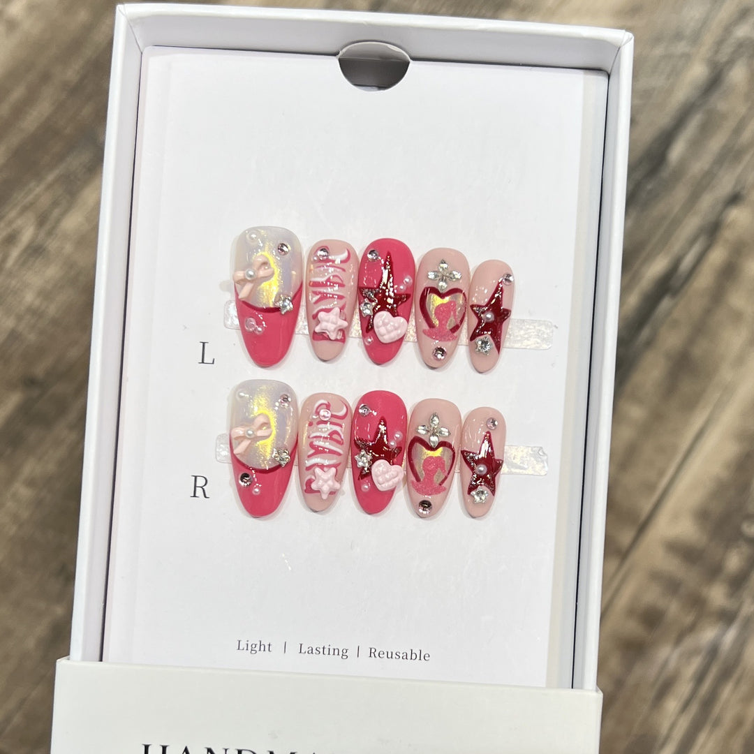 Themen Press-On Nagelkunstset mit Hello Kitty Designs Karnz