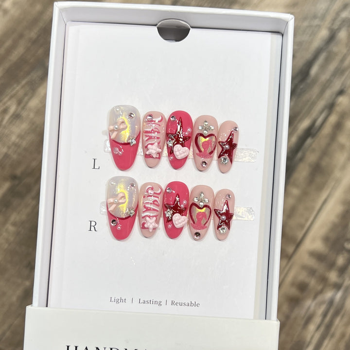 Themen Press-On Nagelkunstset mit Hello Kitty Designs Karnz
