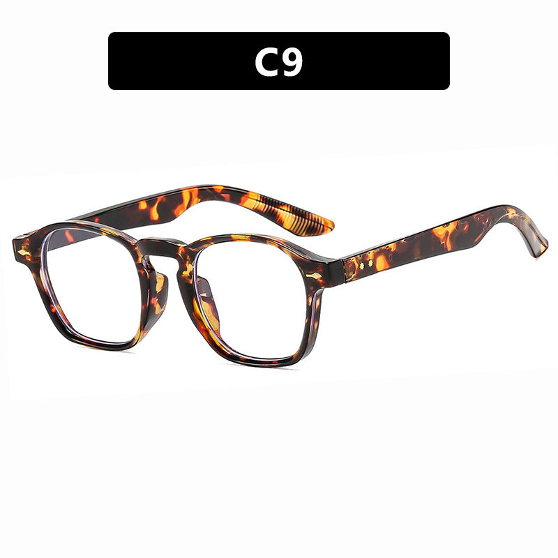 Damen modische rechteckige Brille mit transparentem Rahmen Karnz