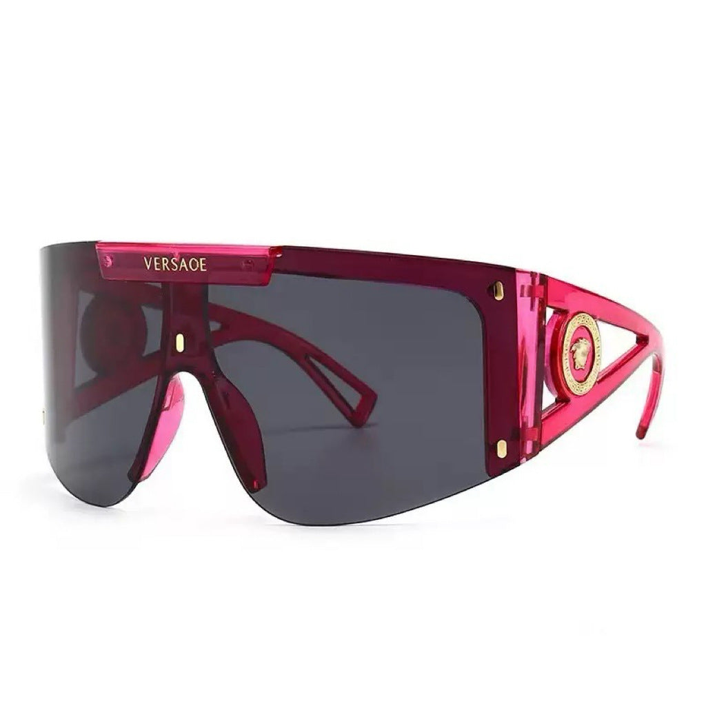 Damen futuristische Oversized-Sonnenbrille Karnz
