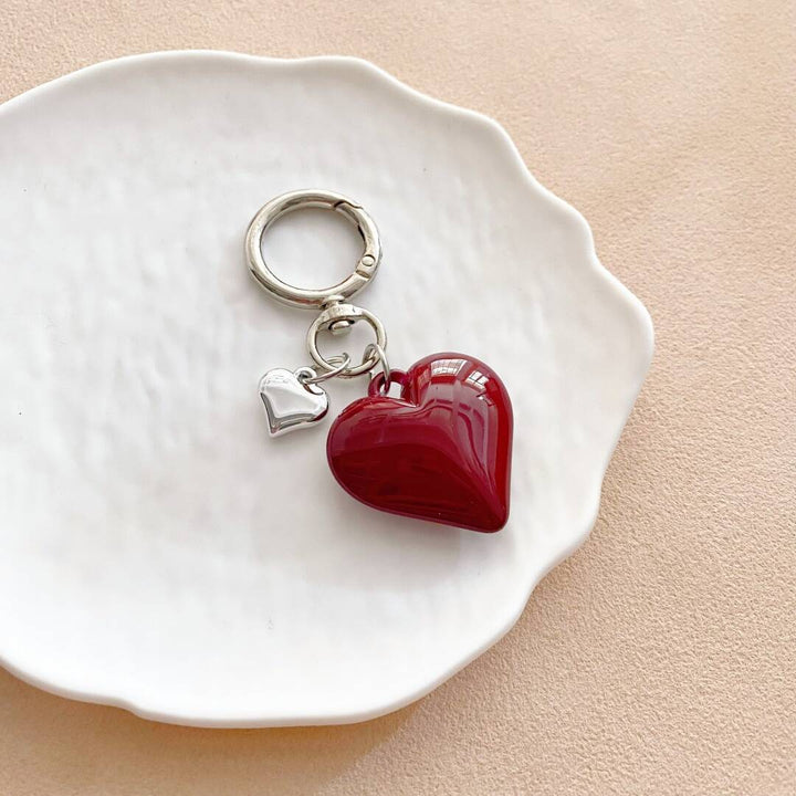 Herzförmiger Charm Schlüsselanhänger Karnz