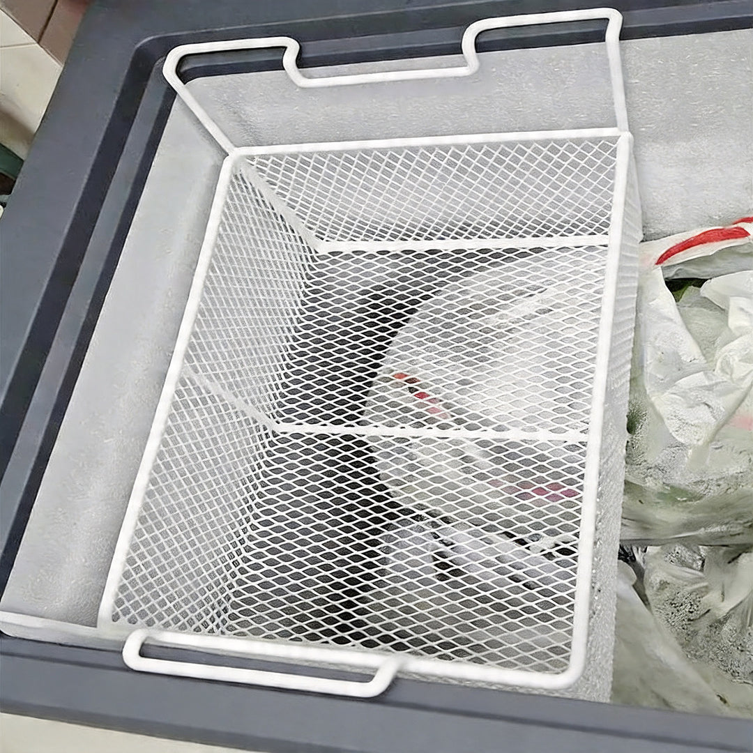 Slide-Out Drahtloser Gefrierschrank & Kühlschrank Lebensmittel Aufbewahrungskorb mit Hochgezogener Handhabung und Belüftetem Boden