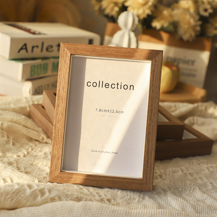 Eleganter Holz-Fotoahmen für Tischpräsentation