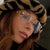 Damen ausgefallene runde Sonnenbrille mit dekorativen Details Karnz