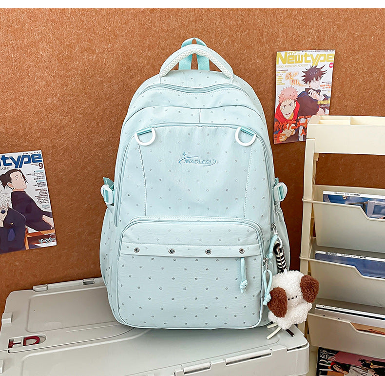 Stylischer Mehrfach-Taschen Rucksack mit niedlichen Accessoires Karnz