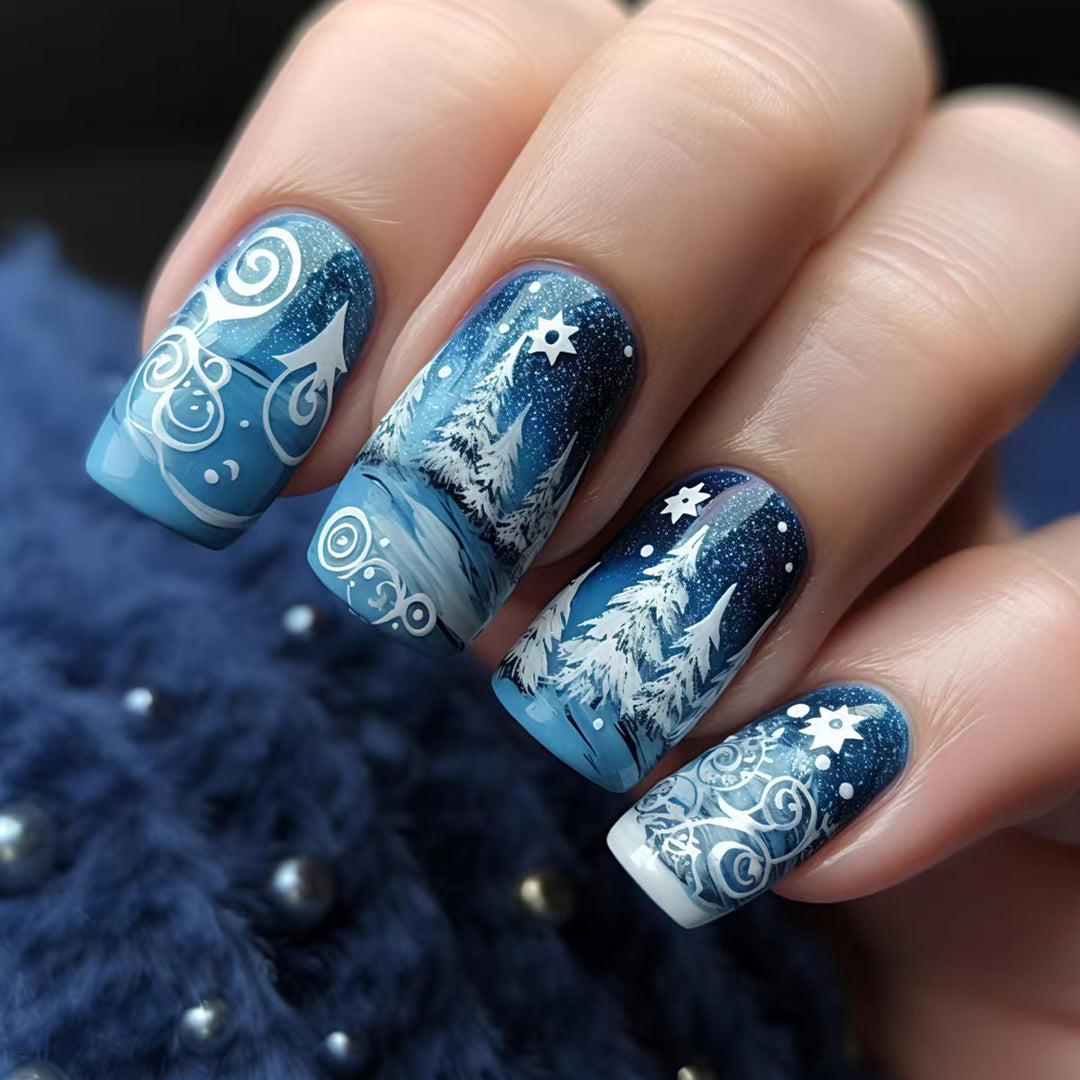 Kunstnägel Wintermotivik Karnz