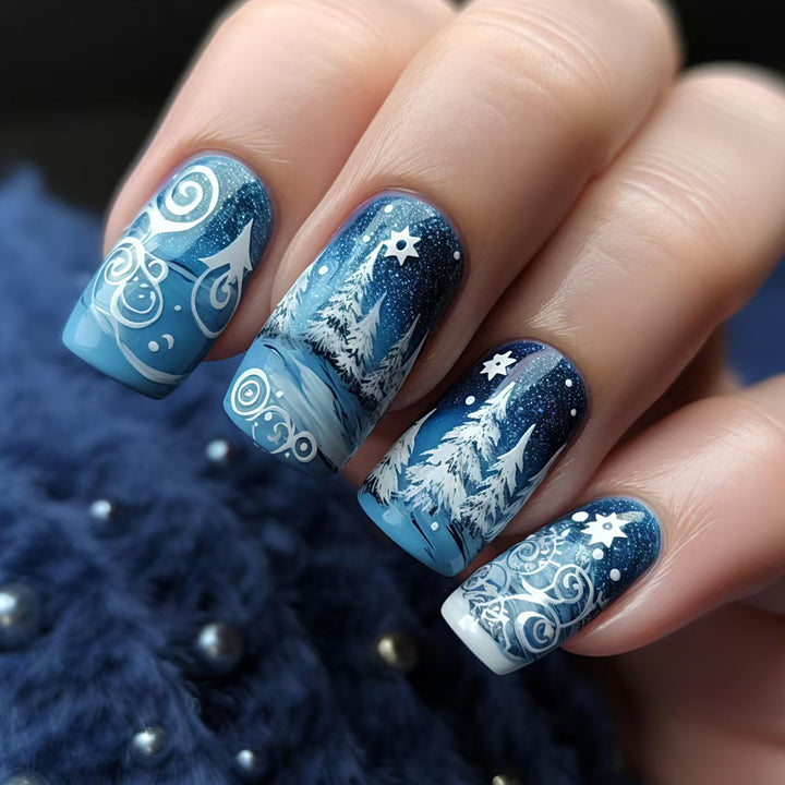 Kunstnägel Wintermotivik Karnz