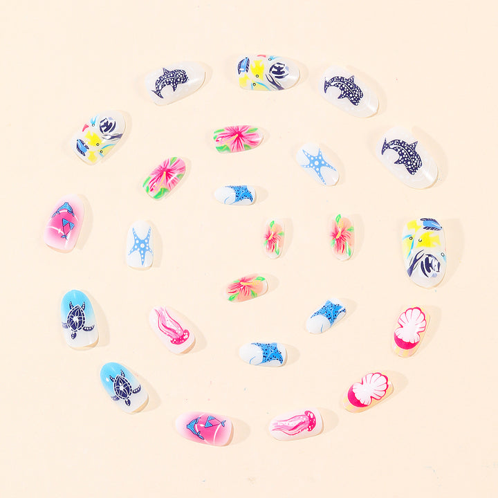 Tropisches Ozean-inspiriertes Nagelkunst-Set Karnz