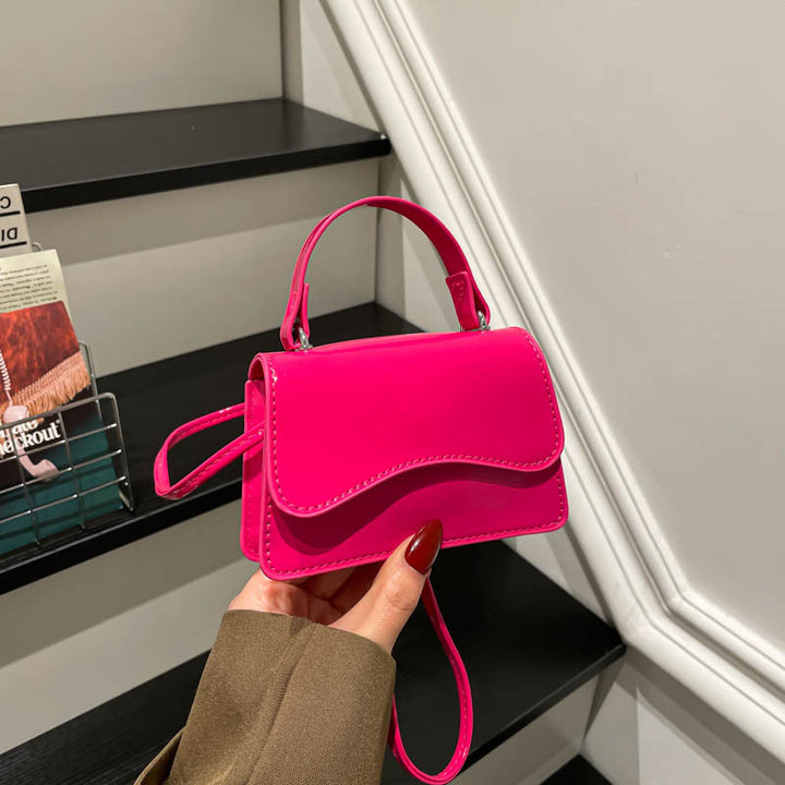 WoStylish Patentleder Mini-Handtasche Karnz