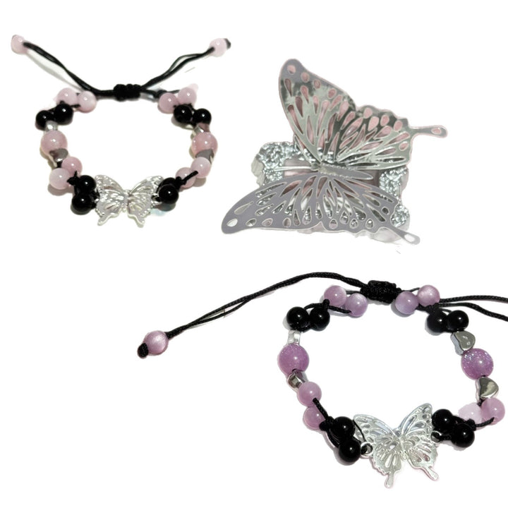 Schmetterlings Charm Verstellbares Armband Karnz
