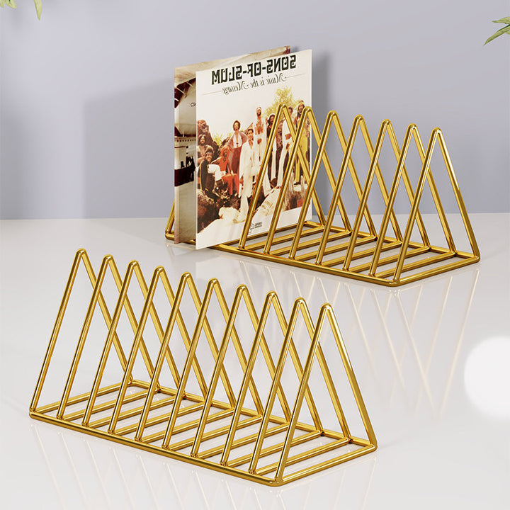 Dreieckiger Metalldraht Schallplatten- & Buchorganisator Rack