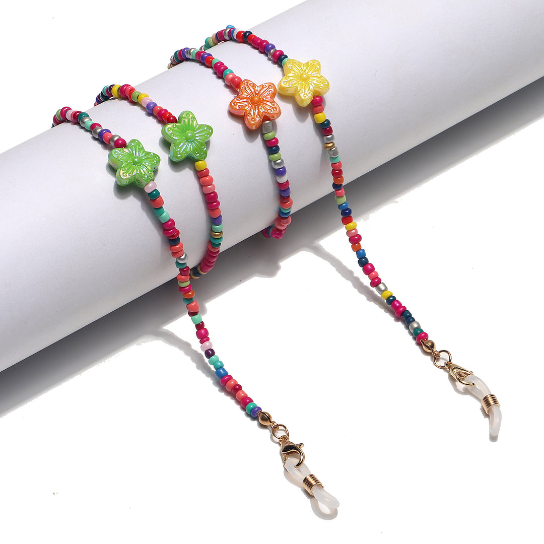 Bunter floraler Perlen-Brillenhalter Karnz