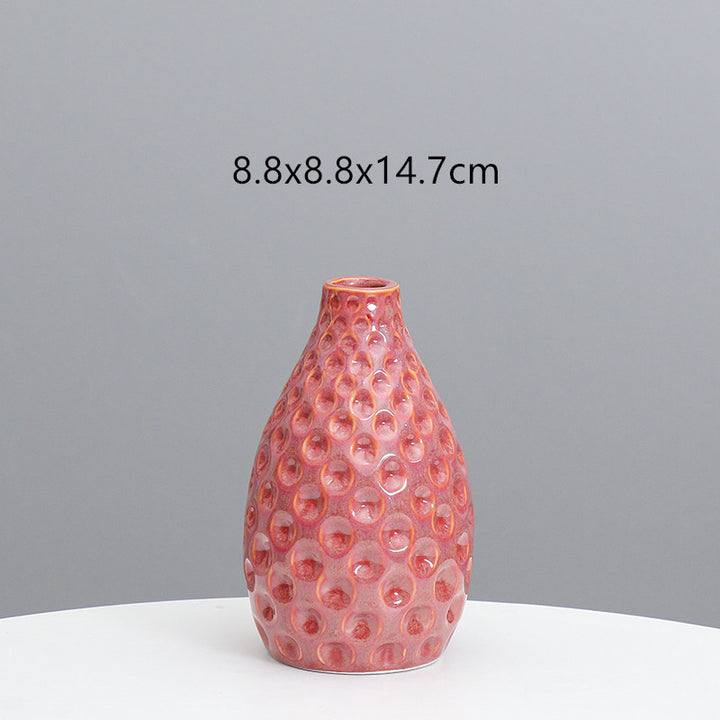 Texturierte Keramische Dekorative Vase Karnz