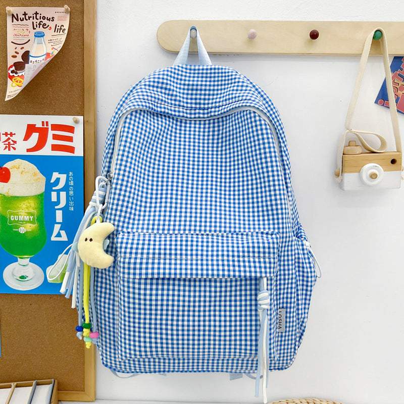 Trendige Karomuster-Rucksack