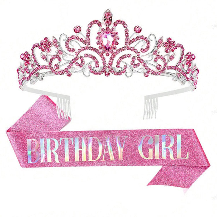 Damen Festliche Tiara mit schimmernden Strasssteinen Karnz