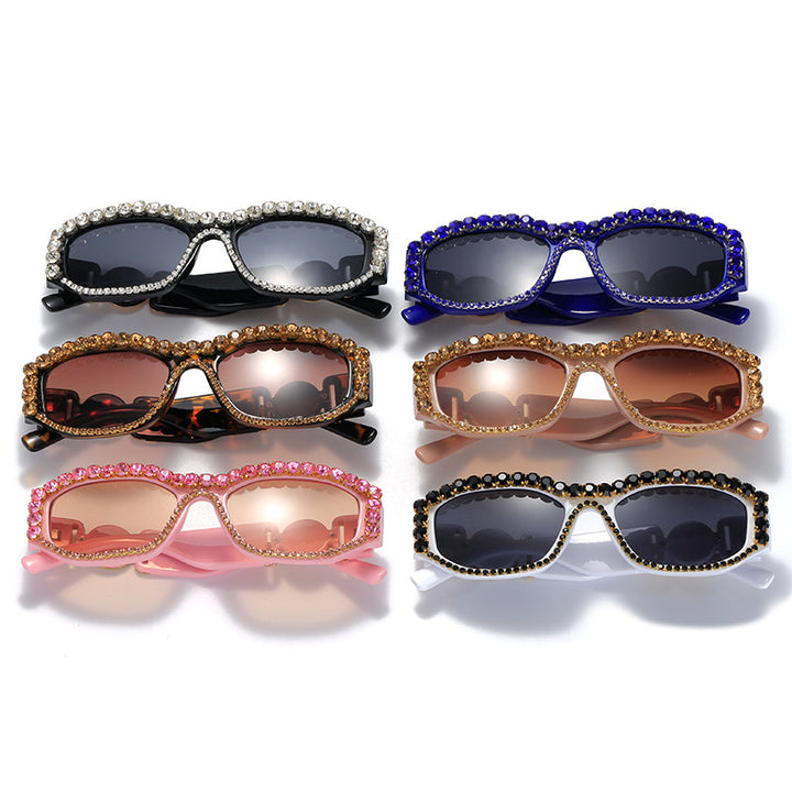 Damen Glamouröse Sonnenbrille mit funkelnden Akzenten Karnz