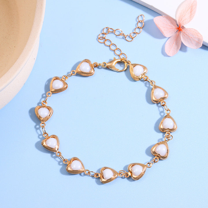 Herzförmiges Link-Armbändchen Karnz