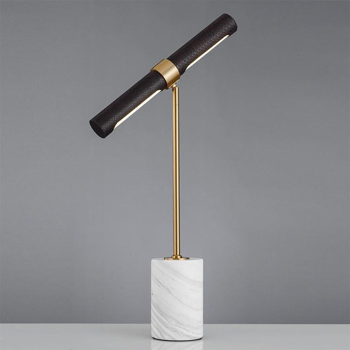 Moderne Marmor- und Messing-Stehlampe