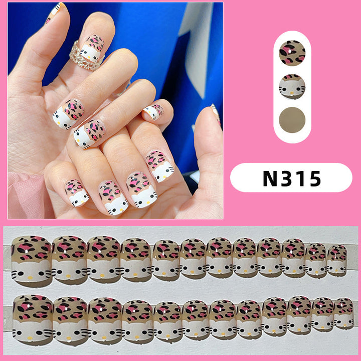 Blumenmuster Press-On Nagelset
