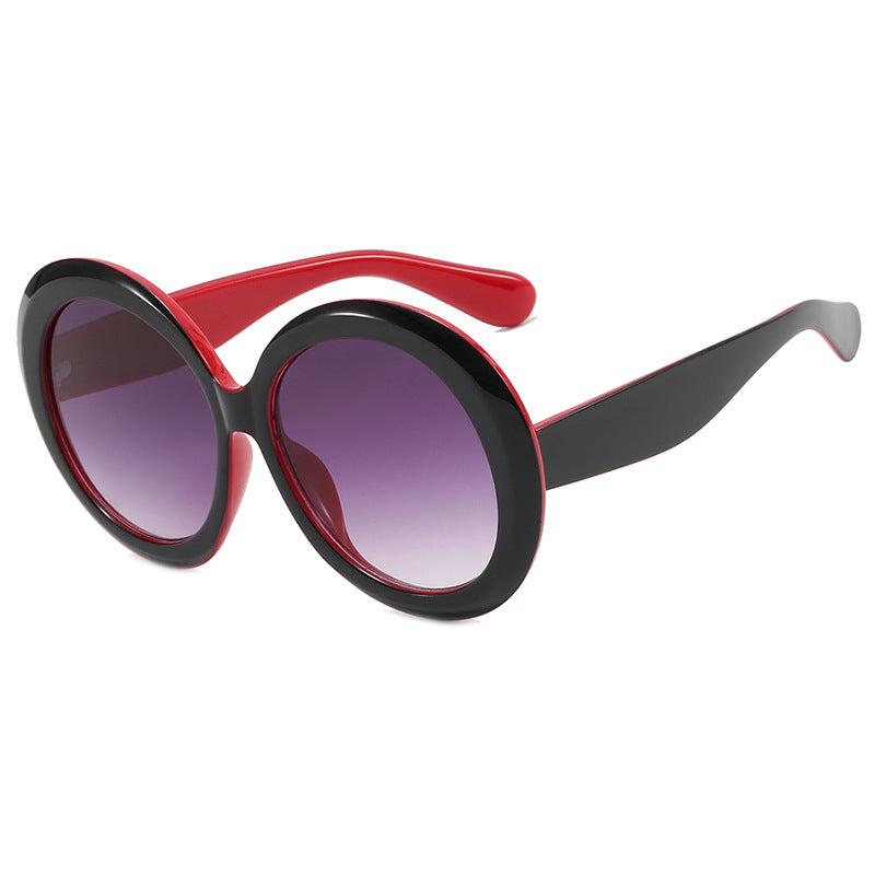 Damen modische Sonnenbrille mit großem Rahmen und UV-Schutz Karnz