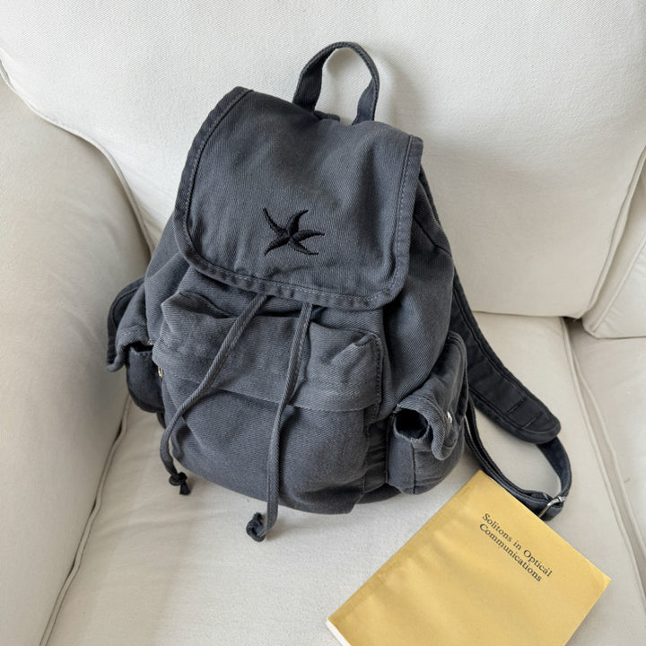 Casual Canvas Zugband Rucksack