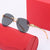 Damen elegante Piloten-Sonnenbrille mit luxuriösem Goldrahmen und schützenden Gläsern Karnz