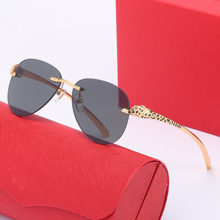 Damen elegante Piloten-Sonnenbrille mit luxuriösem Goldrahmen und schützenden Gläsern Karnz