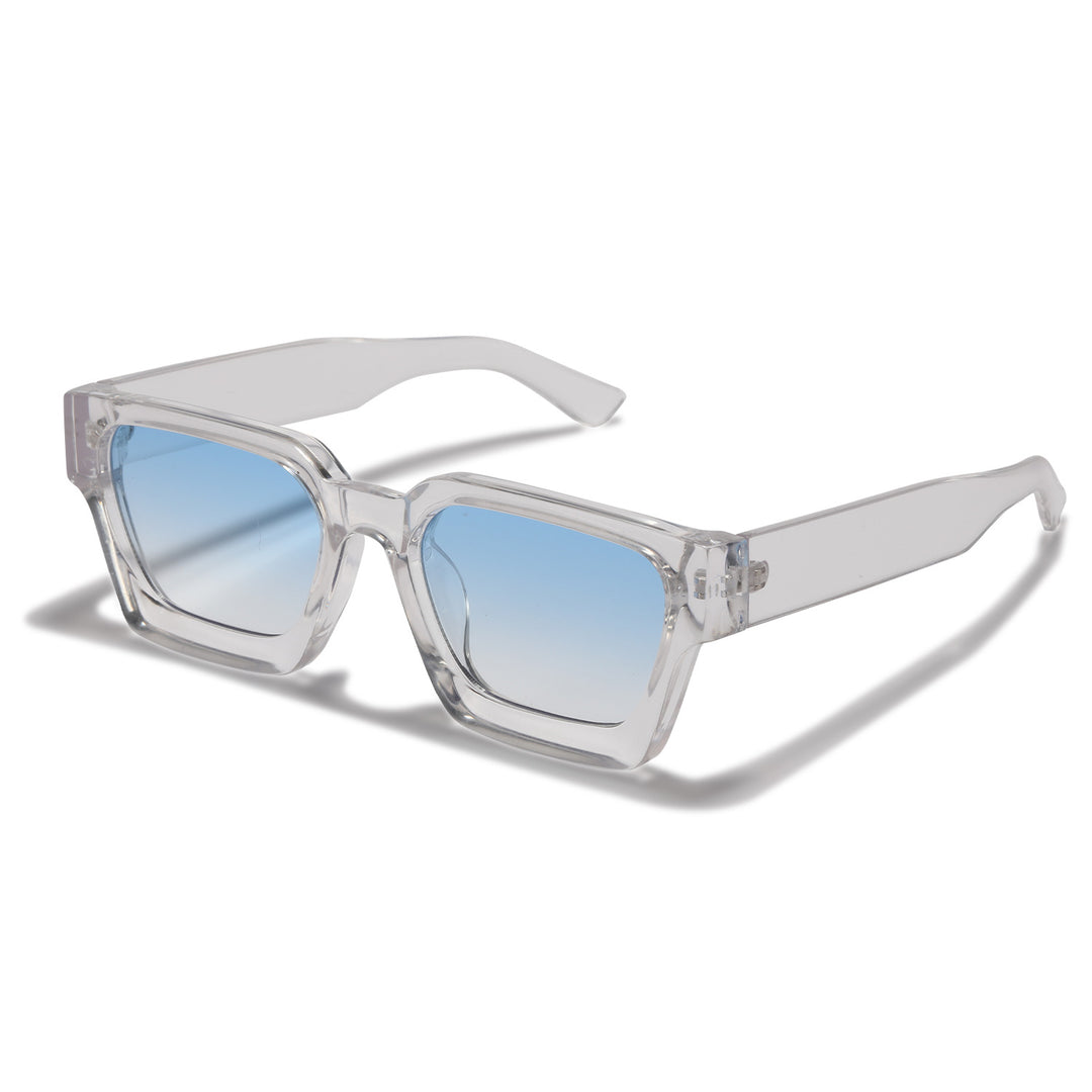 Damen modische Sonnenbrille mit klarem Rahmen und Verlaufsgläsern Karnz