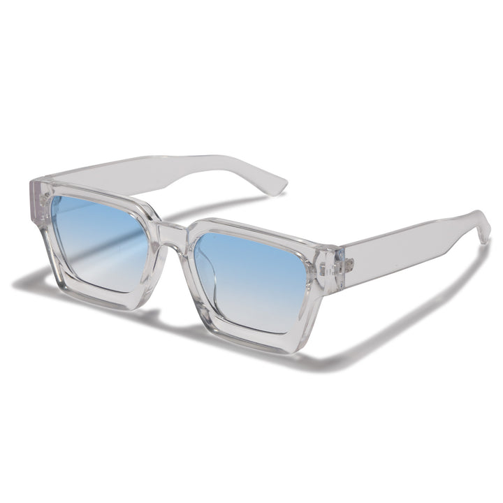 Damen modische Sonnenbrille mit klarem Rahmen und Verlaufsgläsern Karnz