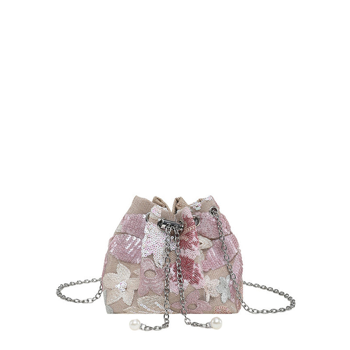 WoStylish Pailletten Zugverschluss Clutch Tasche Karnz