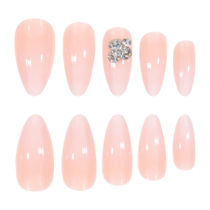Premium Press-On Nail Set mit eleganten Strassakzenten Karnz