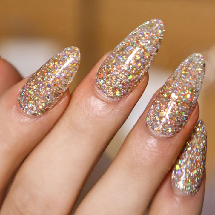 Glitzerndes Stiletto Press-On Nagel Set Karnz