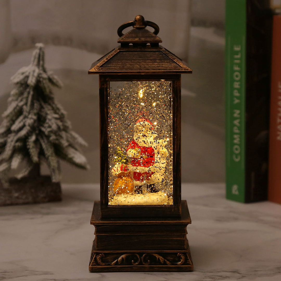 Vintage Weihnachtslaterne mit Schneemann und LED-Beleuchtung Karnz