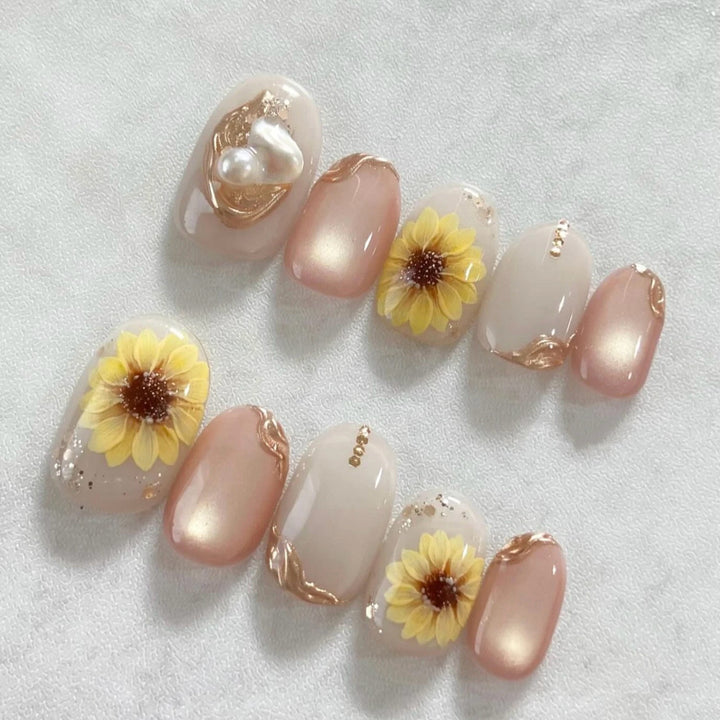 Künstlerisches Blumen Press-On Nagel Set 1790745390