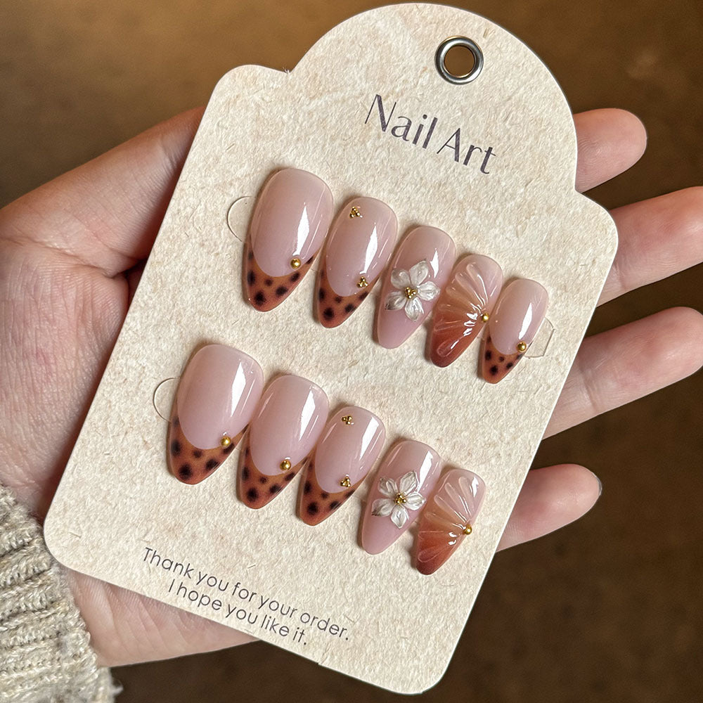 Dekoratives Florales P Press-On Nagelset Karnz 1787294358
