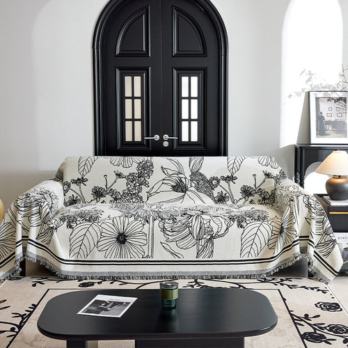 Künstlerische florale Druck Sofa Wurfdecke