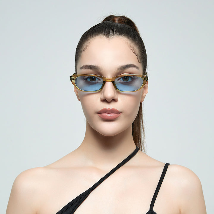 Damen modische Sonnenbrille mit einzigartigem Design und UV-Schutz Karnz