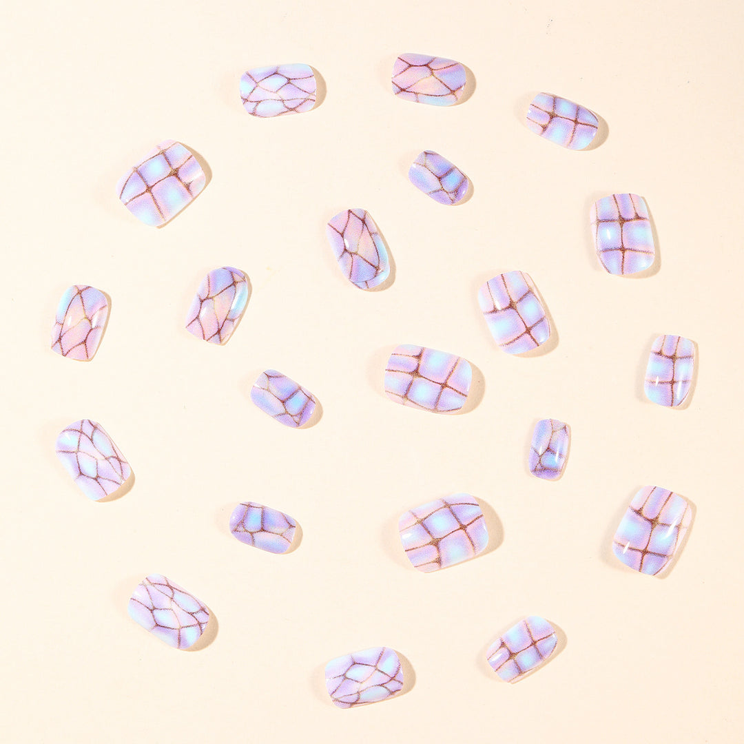 Iridescent Geometric Nail Art Extensions Karnz